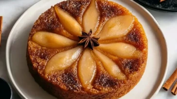 Spiced Pear Upside Down Cake