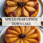 Spiced Pear Upside Down Cake - Pin 1