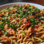 Sticky Garlic Chicken Noodles