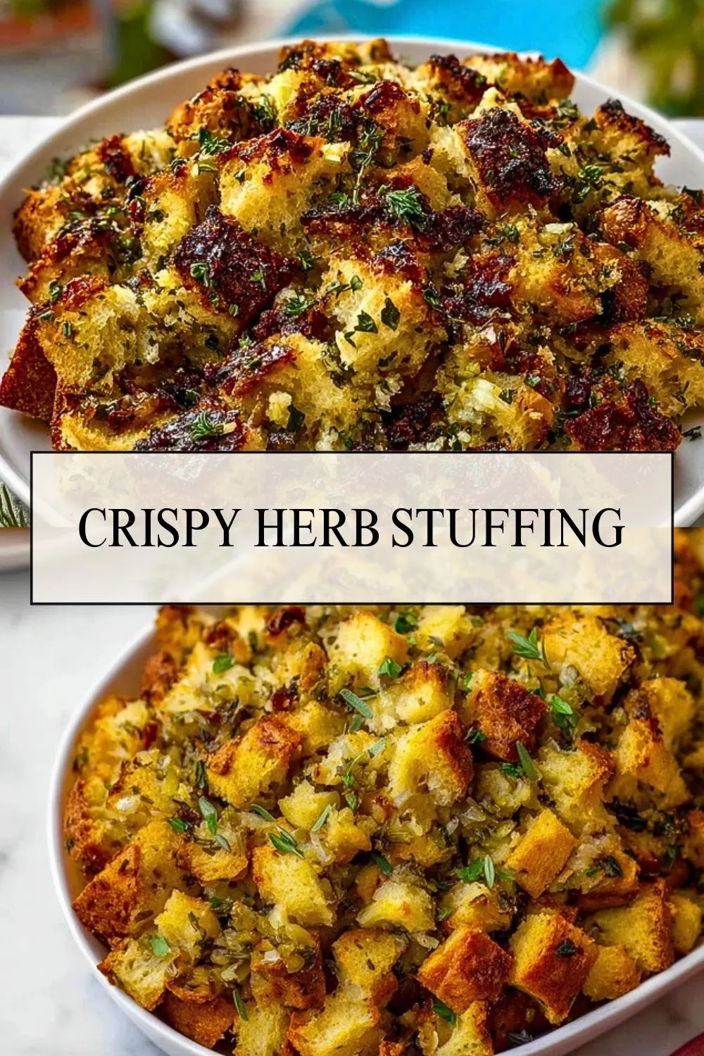 Crispy Herb Stuffing - Pin 1