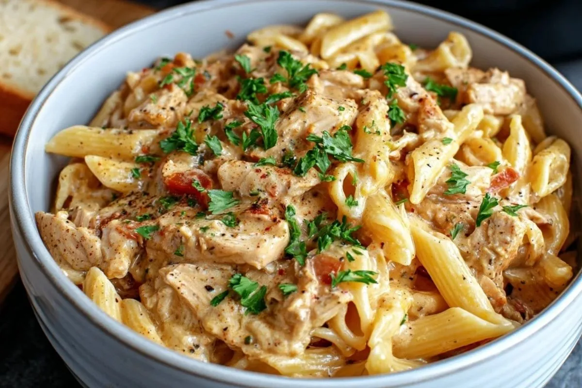 Crock Pot Creamy Cajun Chicken Pasta