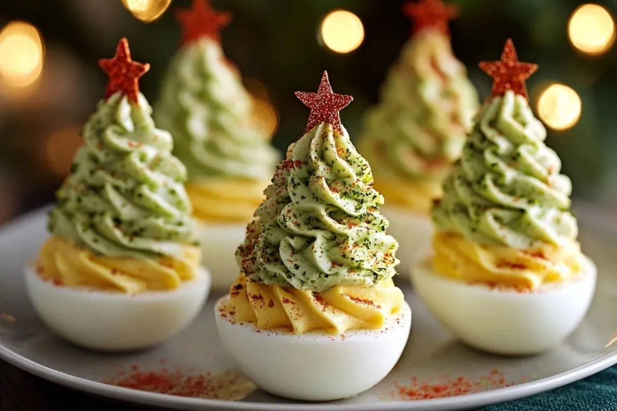 Deviled Egg Christmas Trees