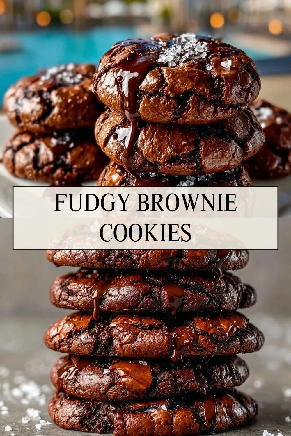 Fudgy Brownie Cookies - Pin 1