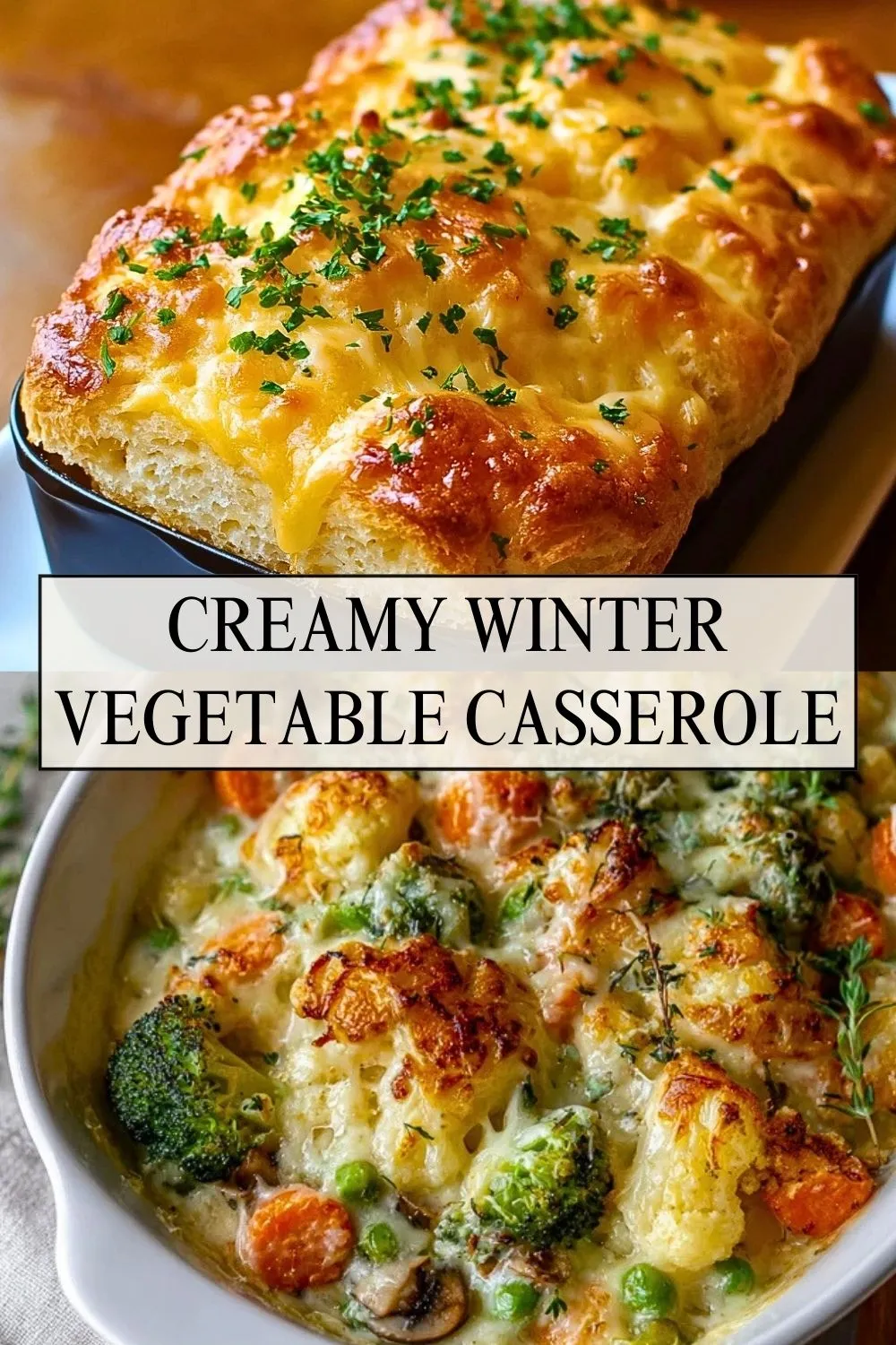 Creamy Winter Vegetable Casserole - Pin 1