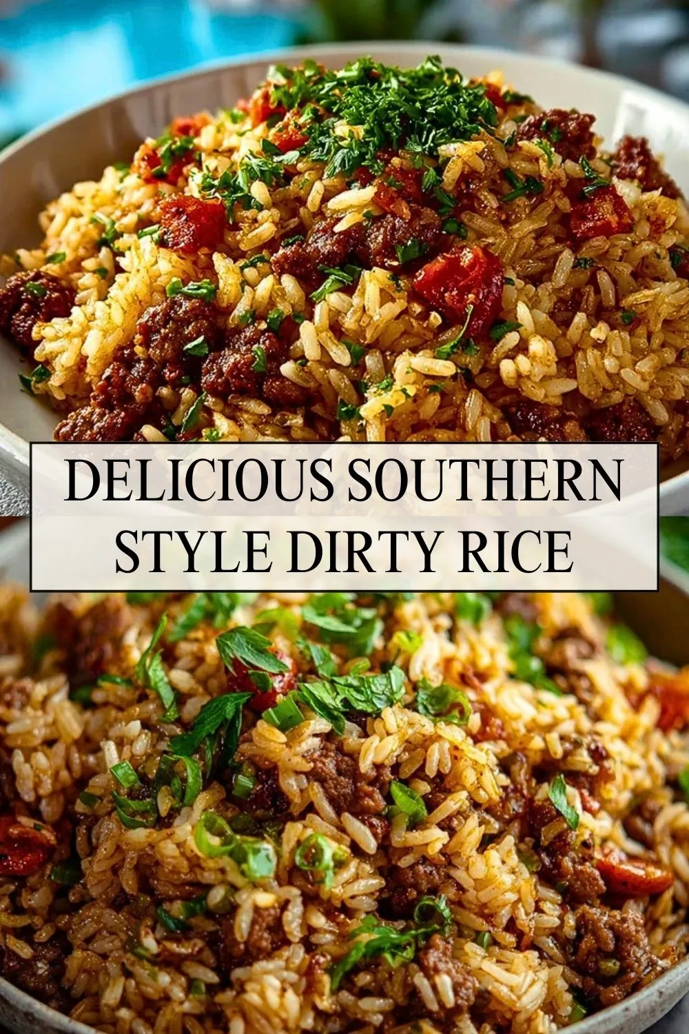 Delicious Southern Style Dirty Rice - Pin 1
