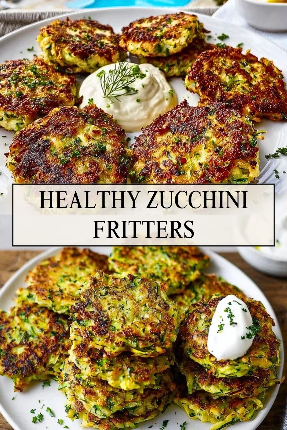 Healthy Zucchini Fritters - Pin 1