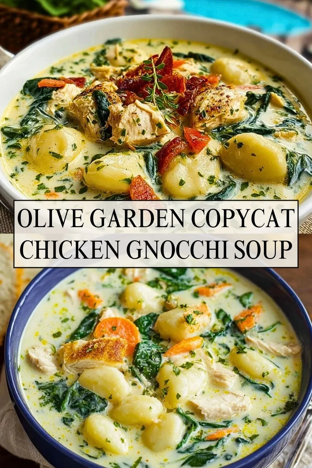 Olive Garden Copycat Chicken Gnocchi Soup - Pin 1