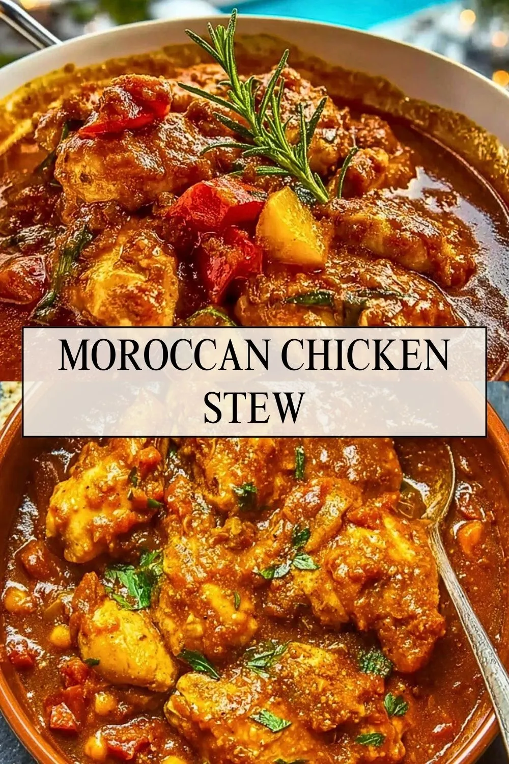 Moroccan Chicken Stew - Pin 1