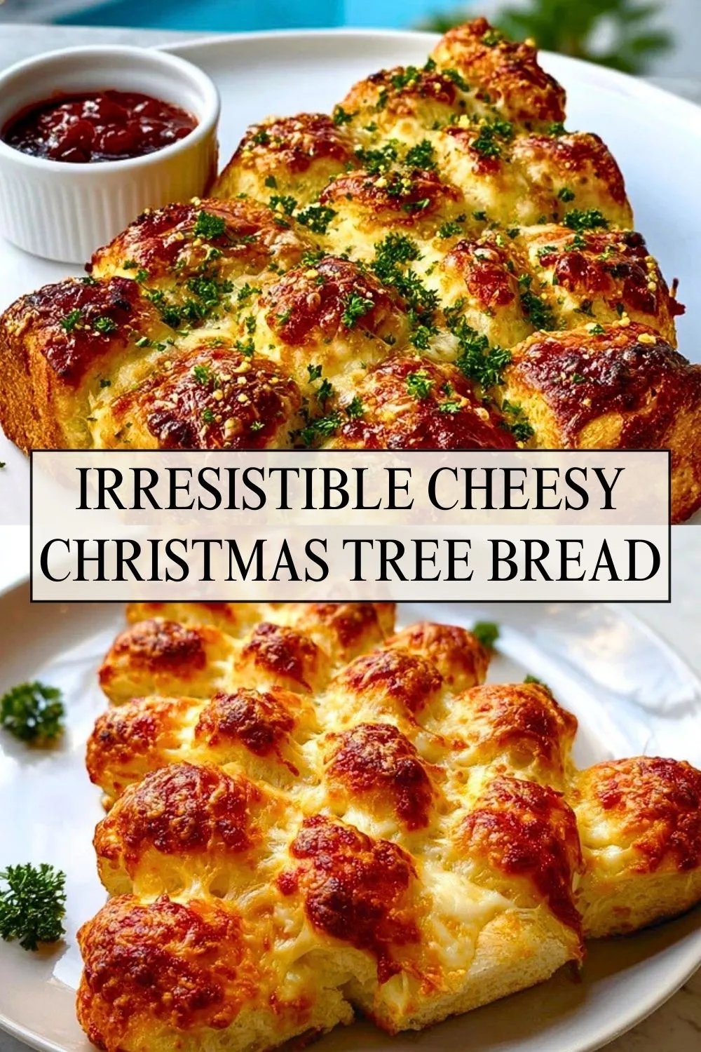 Irresistible Cheesy Christmas Tree Bread - Pin 1