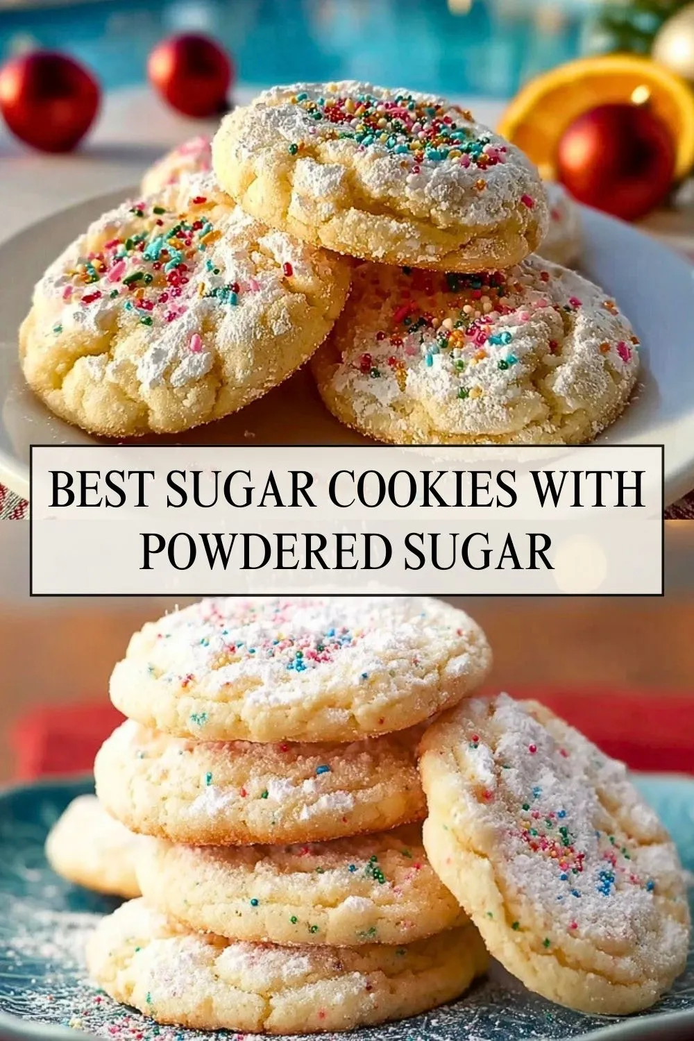 Best Sugar Cookies With Powdered Sugar - Pin 1
