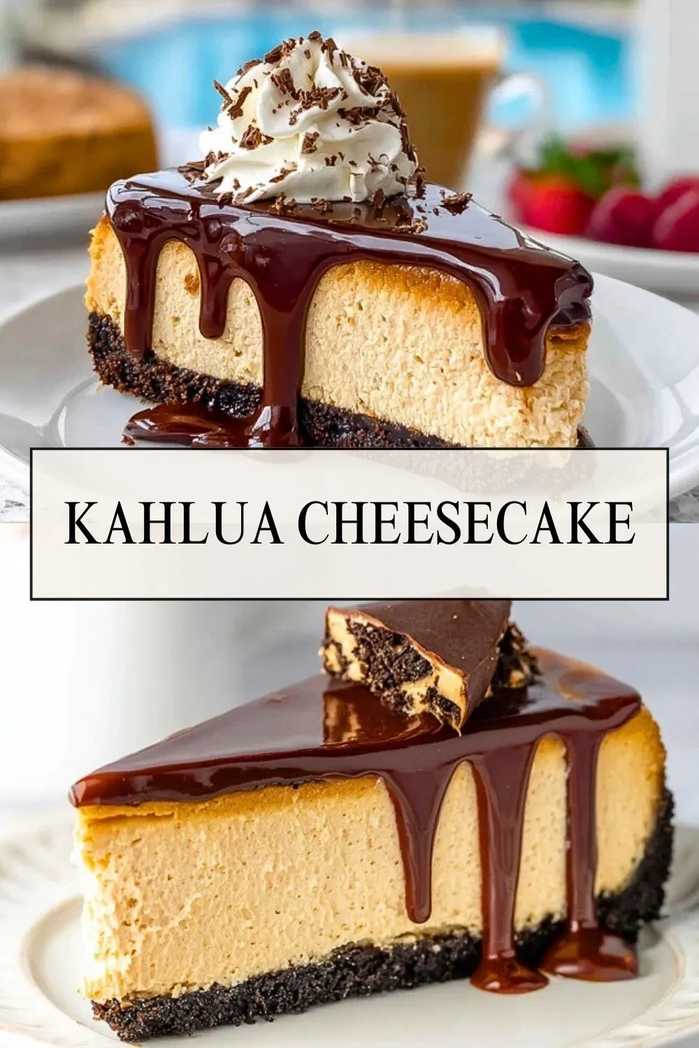 Kahlua Cheesecake - Pin 1