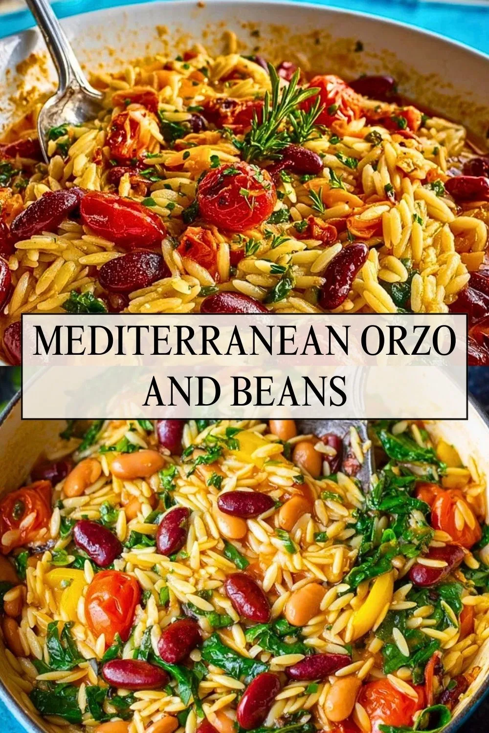 Mediterranean Orzo and Beans - Pin 1
