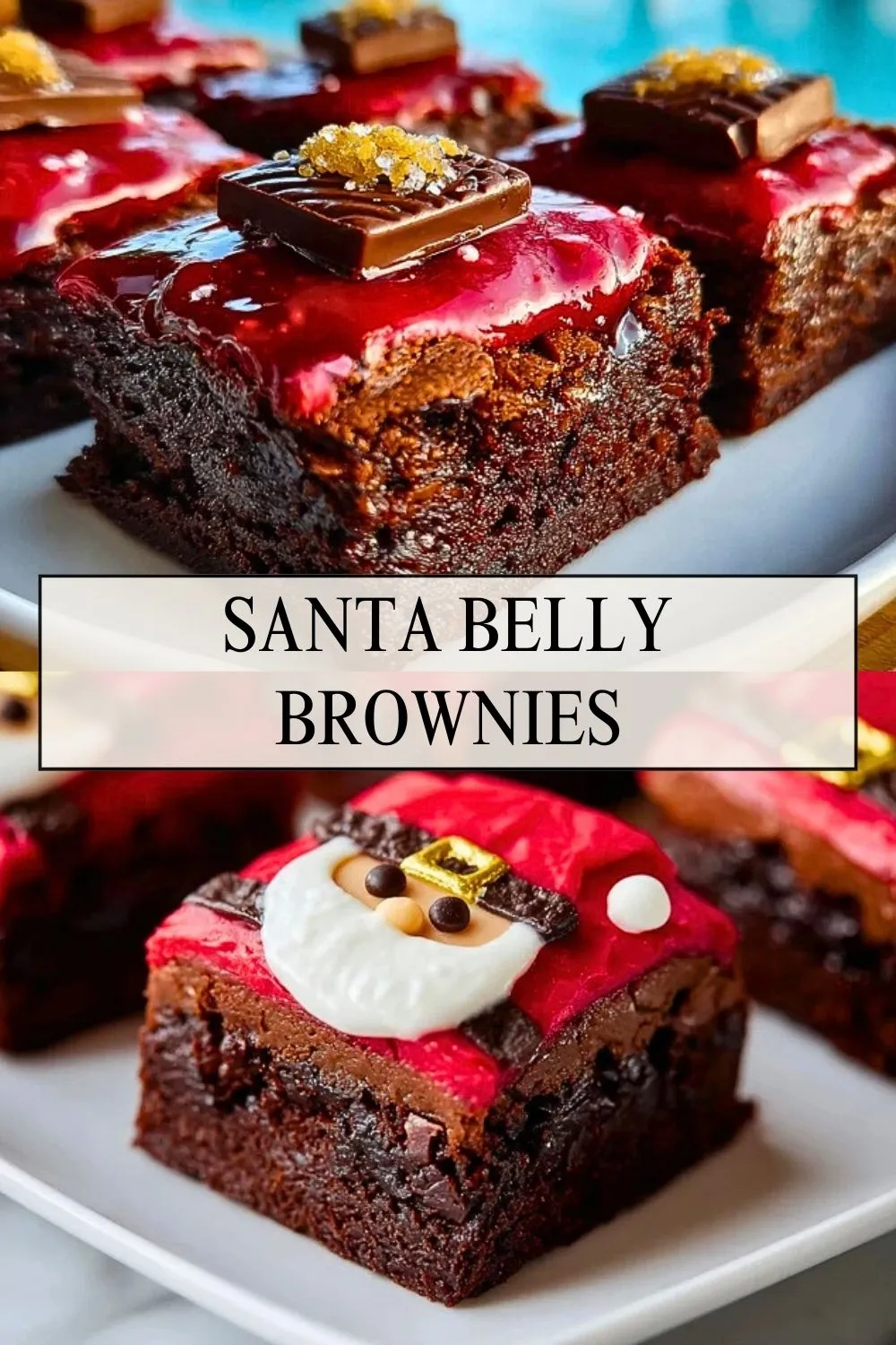 Santa Belly Brownies - Pin 1