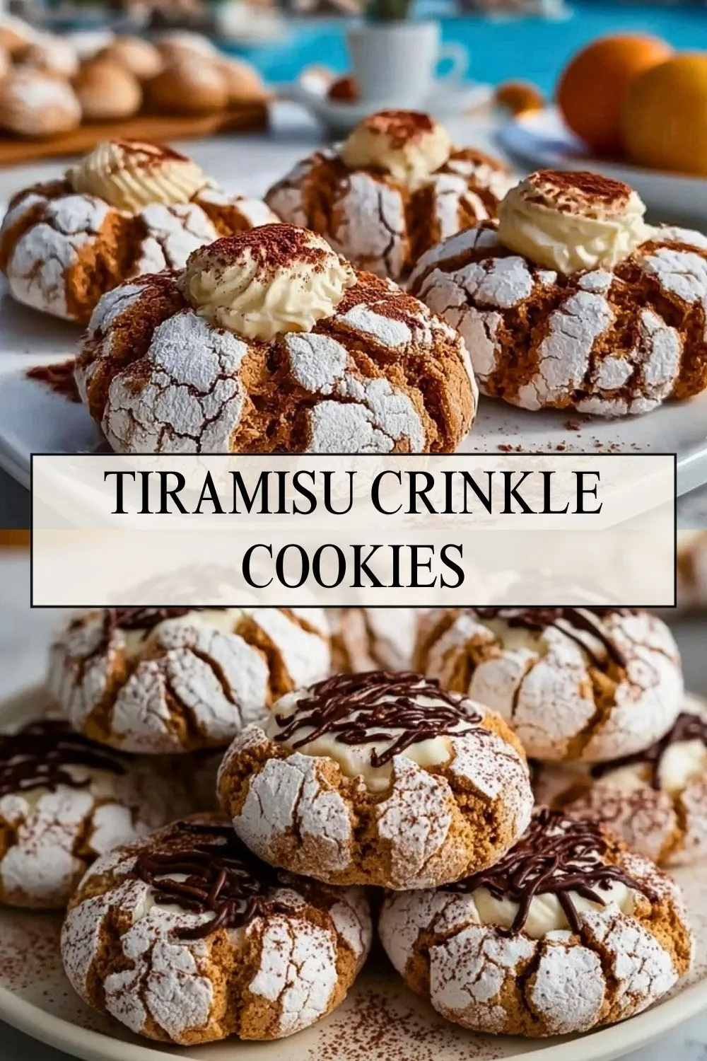 Tiramisu Crinkle Cookies - Pin 1