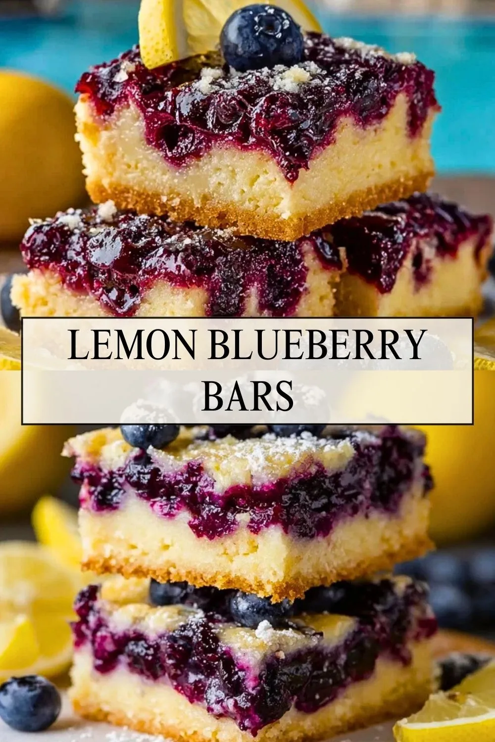 Lemon Blueberry Bars - Pin 1