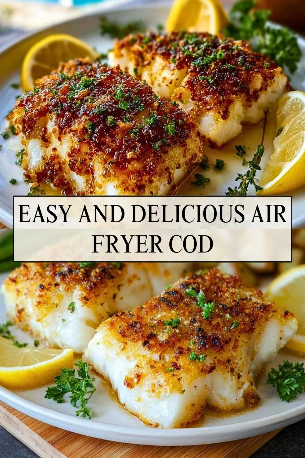 Easy and Delicious Air Fryer Cod - Pin 1