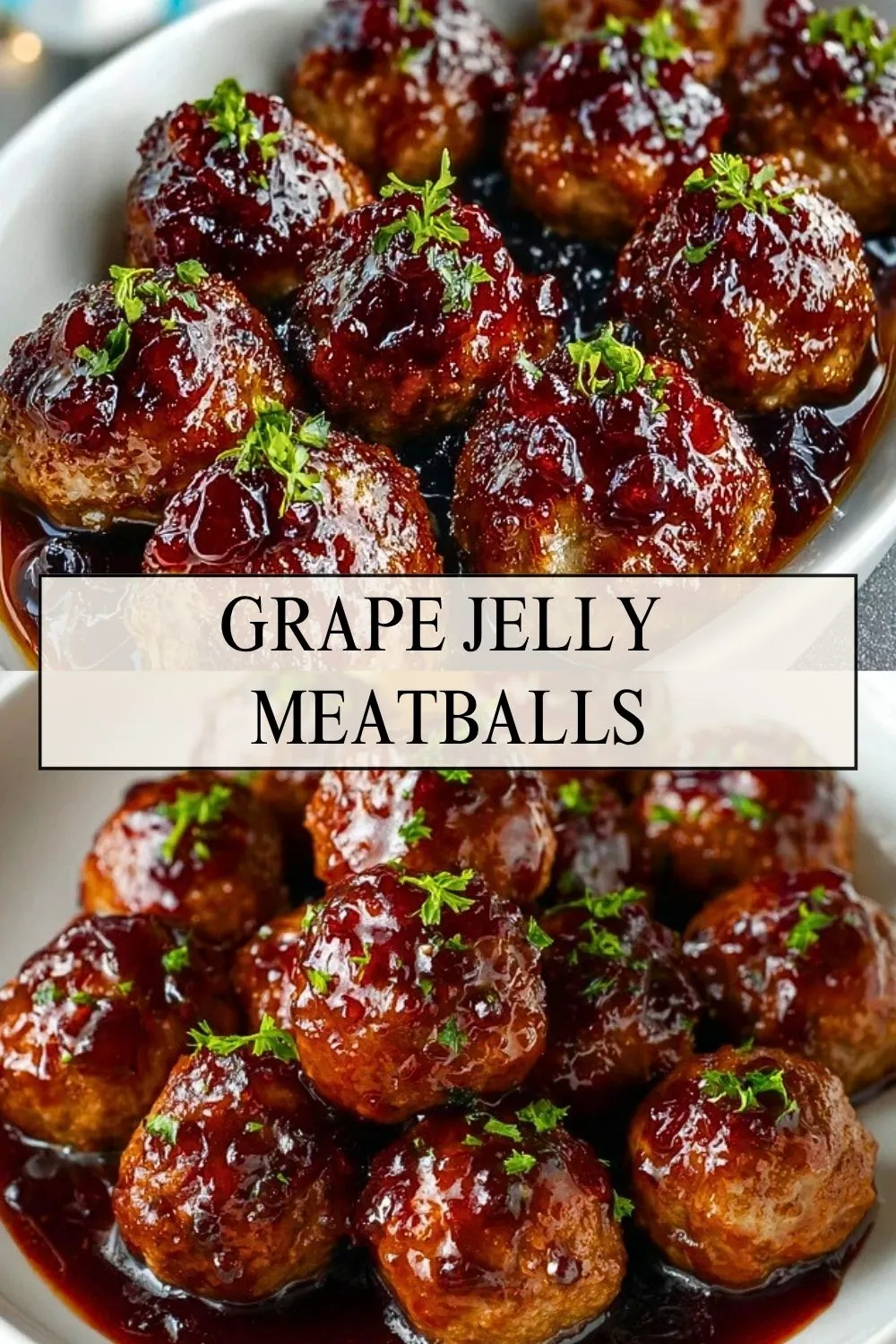 Grape Jelly Meatballs - Pin 1