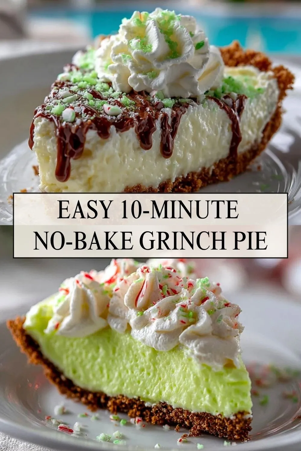 Easy 10-Minute No-Bake Grinch Pie - Pin 1