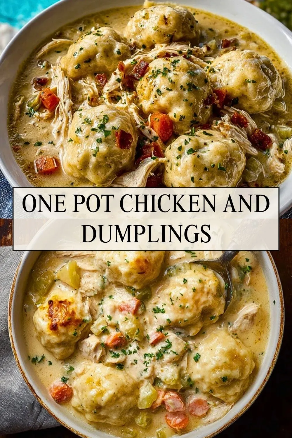 One Pot Chicken and Dumplings - Pin 1