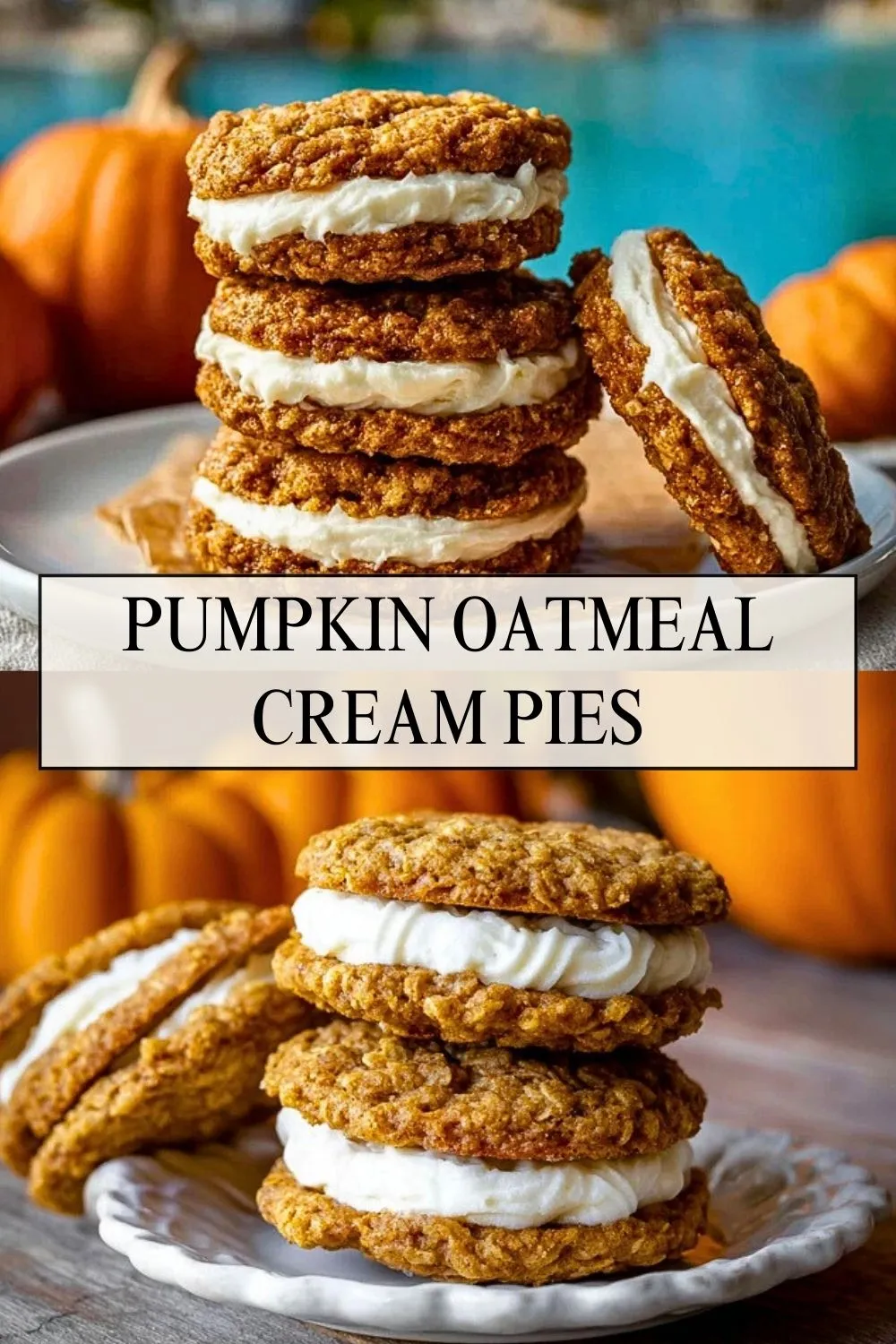 Pumpkin Oatmeal Cream Pies - Pin 1
