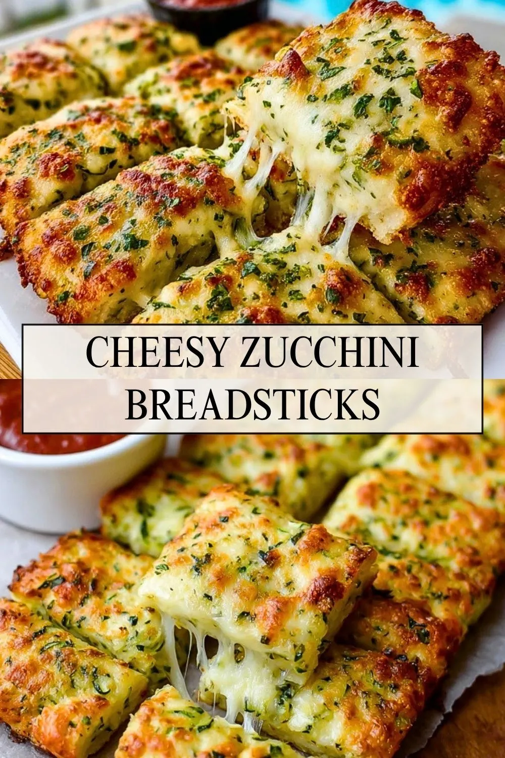 _Cheesy Zucchini Breadsticks - Pin 1