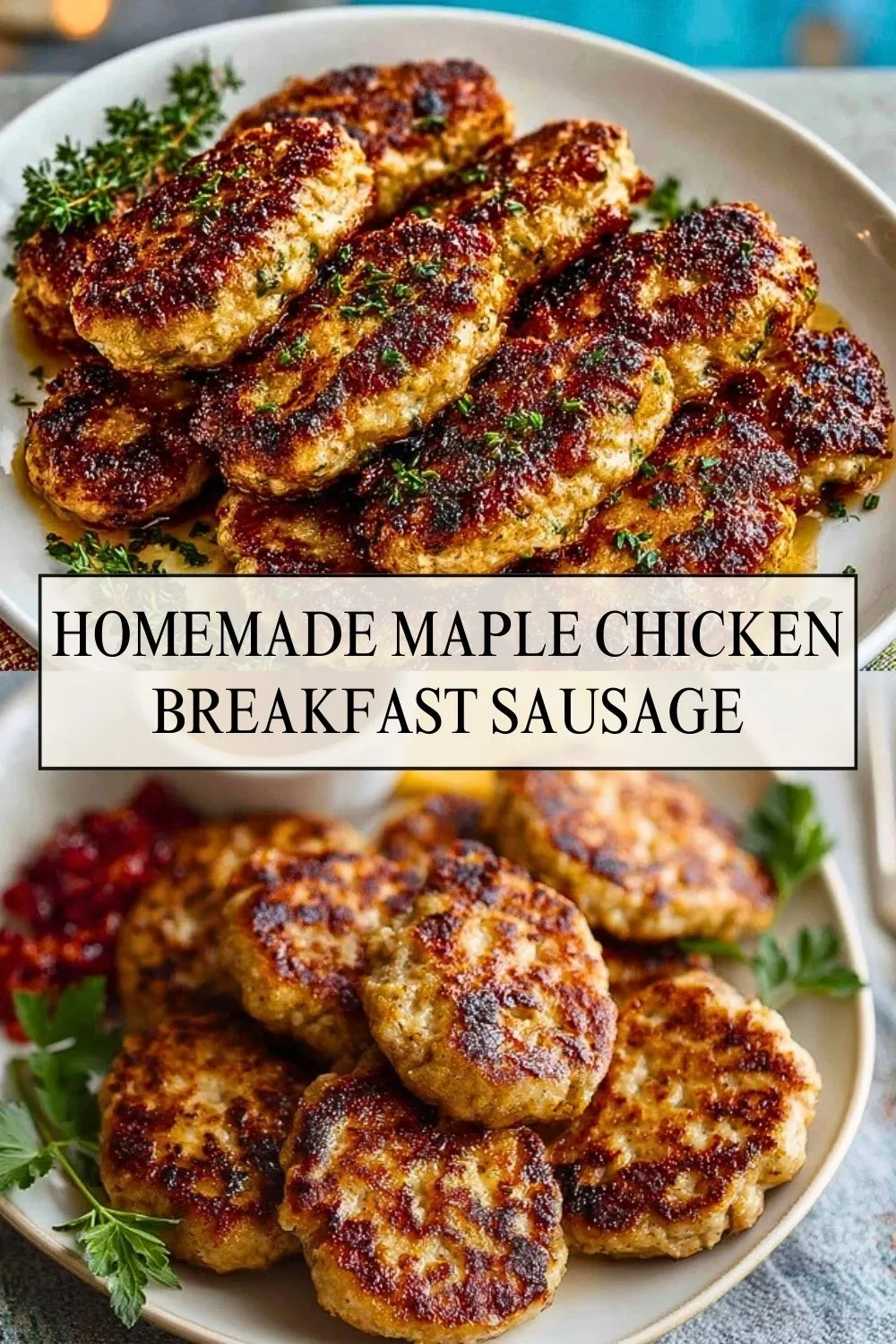 Homemade Maple Chicken Breakfast Sausage - Pin 1