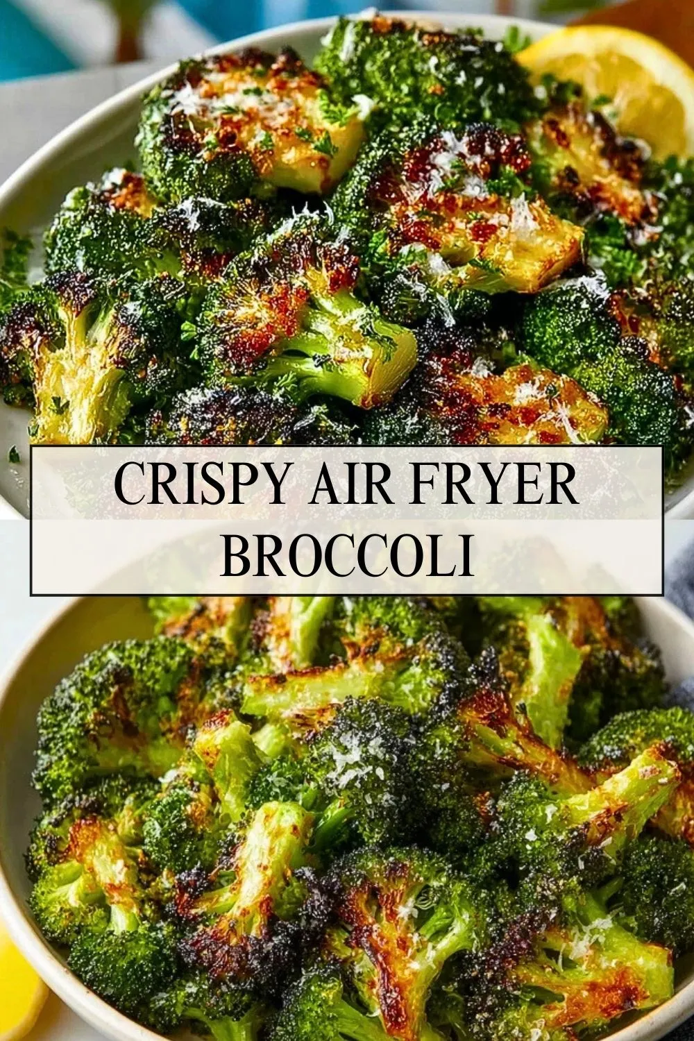 Crispy Air Fryer Broccoli - Pin 1