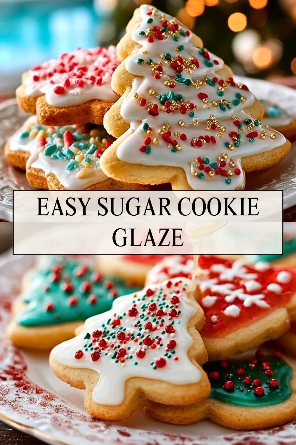Easy Sugar Cookie Glaze - Pin 1