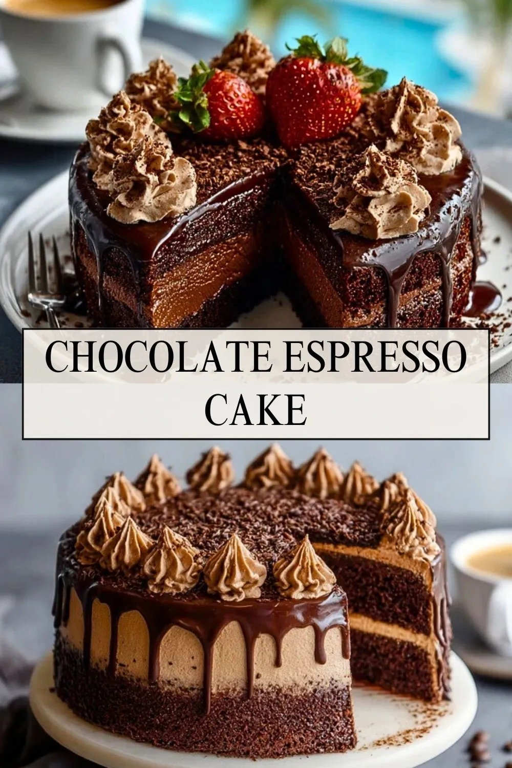 Chocolate Espresso Cake - Pin 1
