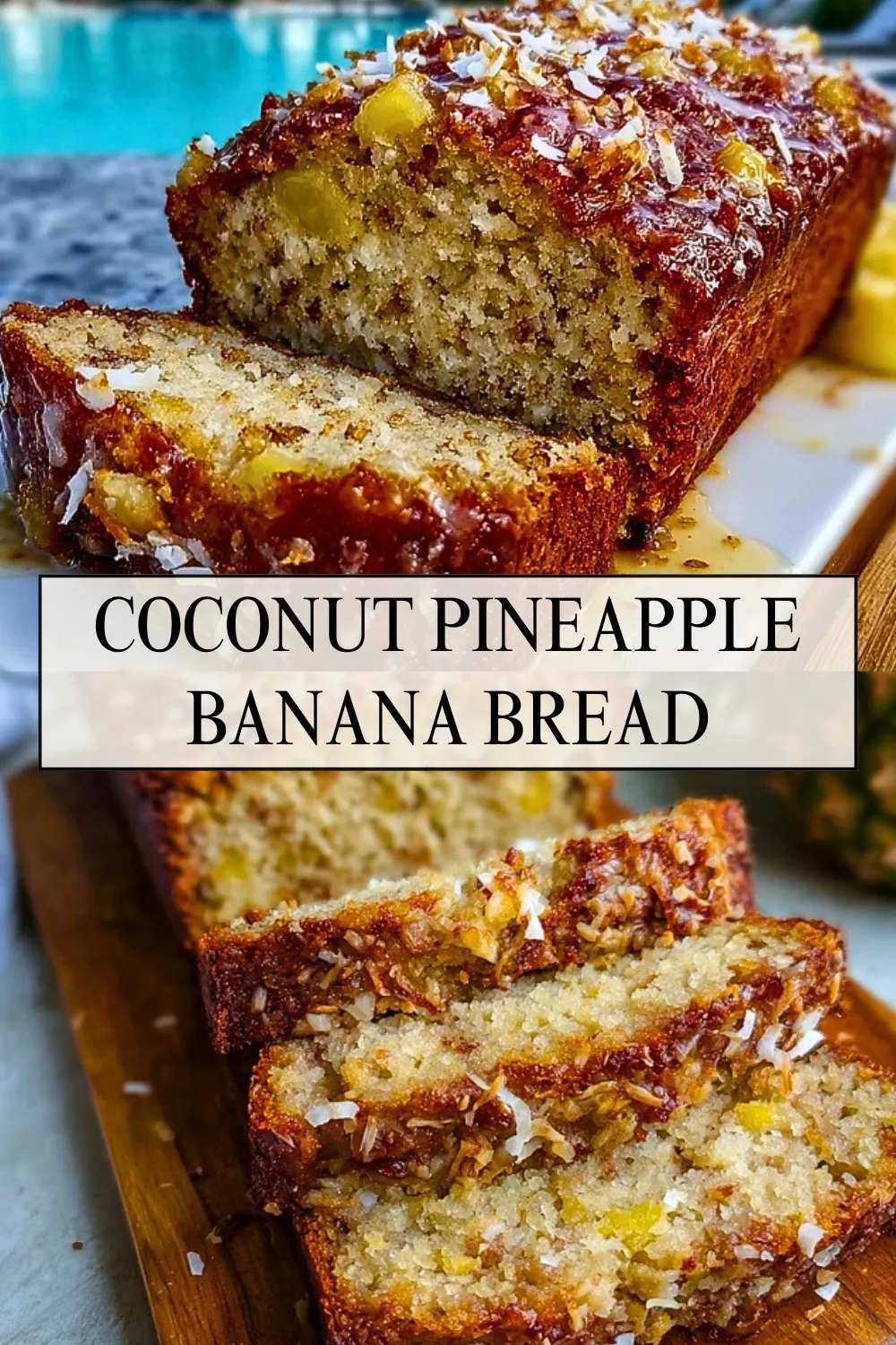 Coconut Pineapple Banana Bread - Pin 1