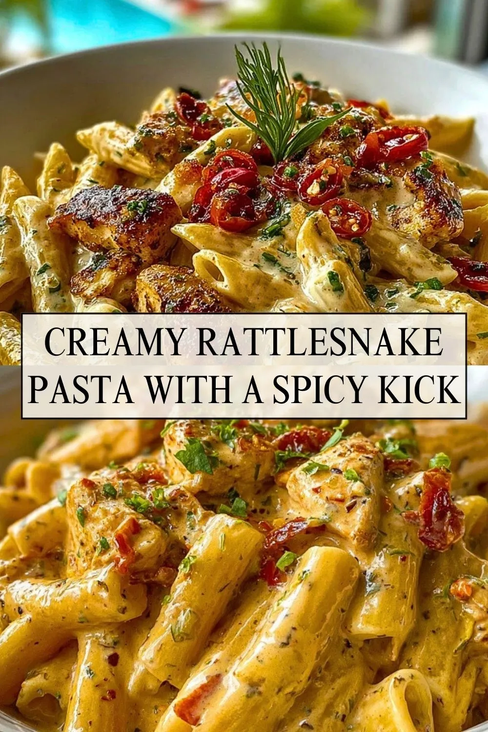 Creamy Rattlesnake Pasta with a Spicy Kick - Pin 1