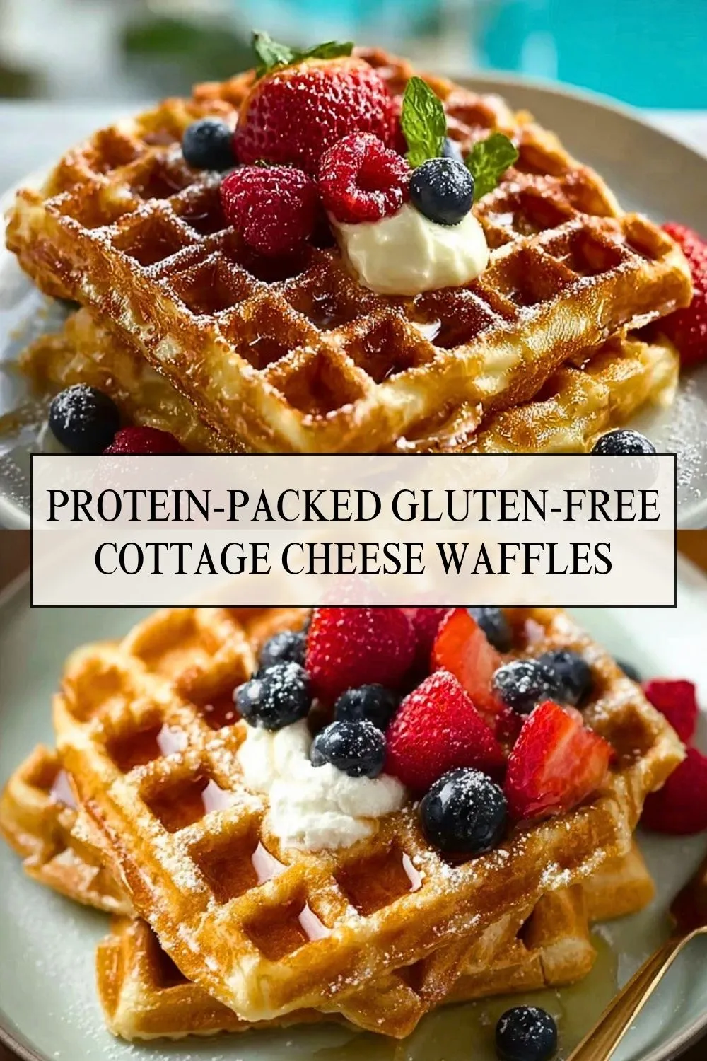 Protein-Packed Gluten-Free Cottage Cheese Waffles - Pin 1